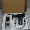 Hotec Wireless System with Dual Headset Microphones/Lavalier Lapel Mics and Bodypack Transmitters and One Mini Rechargeable Receiver 1/4" Output, for Live Performances (silver)