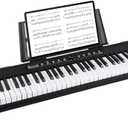 88 Key Digital Piano, Semi Weighted Electronic Keyboard Piano with Music Stand, Power Supply,Bluetooth, MIDI, for Beginner Professional at Home, Stage (Black)