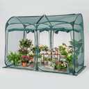 Poray 8.2x4FT Pop up Tunnel Crop Cage, 6FT High Plant Netting Cover for Garden, Pest Guard Barrier for Vegetables & Fruits, Durable Animal & Insect Protection Net