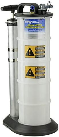Mityvac 7201 2.3 Gallon Fluid Evacuator Extractor and Dispensing Pump, Push Button, Manual Operation, Chemical-Resistant Polyethylene, Automatic Overflow Prevention, Quick-Drain Spout, Large Base