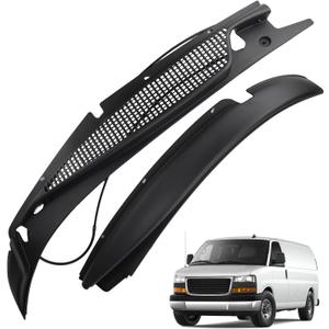 Windshield Wiper Cowl Cover Panel Grille Compatible with Chevrolet Chervy Express GMC Savana 1500 2500 3500 1996-2001 2002 2003 2004 2005 2006 2007 2008 2009 2010 2011 2012 2013 2014 2015 2016 2017