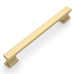 Amerdeco 10 Pack Brushed Gold Cabinet Pulls 7 Inch(177mm) Hole Center Drawer Pulls Cabinet Hardware Kitchen Cabinet Handles for Bathroom ZH00013