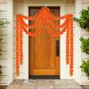 5Pcs Marigold Garland for Decoration,5 Feet Artificial Marigold Flowers Diwali Decorations for Home,Orange Artificial Marigold Heads for Diwali Party,Indian Weddings,Halloween,Wreath