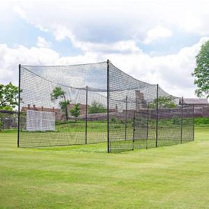 Baseball Batting Cage Nets, ONLY NET, 12'H x12'W x 55'L Baseball and Softball Cage Netting, 1.88" Mesh, Professional Fully Enclosed Heavy Duty PE Hitting Cage Net with Door, Without Poles