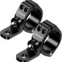 Thicken UTV LED Light Bar Mounts 2PCS, Heavy Duty CNC Aluminum 360 Adjustable Whip Light Mount Light bar Mounting Bracket, Fit 1.5''/1.75''/1.85''/2''/2.1'' Roll Cage