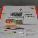 ZWILLING Fresh & Save 7-pc Vacuum Sealer Machine Starter Set, Sous Vide Bags, Meal prep, Airtight Food Storage Containers, Glass