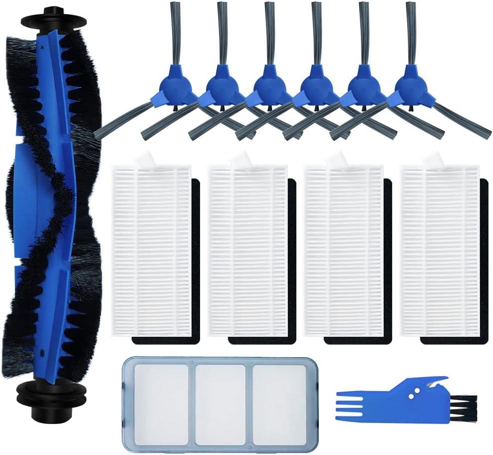 SONGRUI Replacement Parts for eufy robovac 11S, 12, 15T, 15C, 25C, 30, 30C, 35C Slim Carpet Robotic Vacuum Cleaner Hepa Filter Pre-filter Roller Brush Spin Side Brushes Attachment (with Pre-Filter)