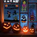 3 x Halloween Party Decorations - Reusable Window Clings for Halloween Decorations Indoor Outdoor | Pumpkin Ghost Static Window Decor Stickers for Office Party Favors Supplies Crafts Gifts Toys for Kids (Black)