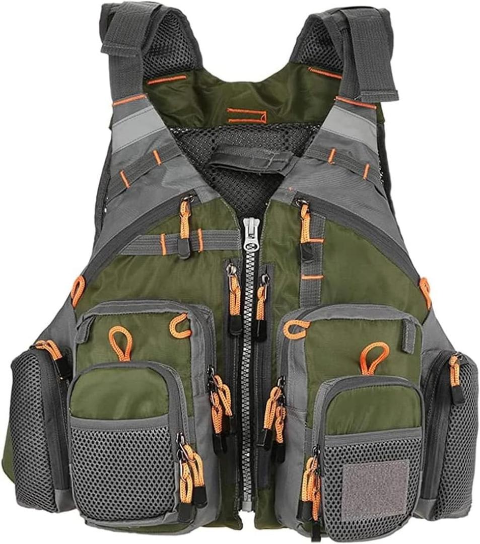 Strap Fishing Vest Adjustable for Men and Women, for Fly Bass Fishing and Outdoor Activities