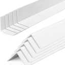 10 Pack Wall Corner Guards, Vinyl 1-1/8" x 48" Trim Protectors, Paintable Corner Molding for Wall Furniture Cabinet Door Countertop Protection, Easy Install