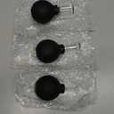 3 Pieces Facial Cupping Set, Glass Cupping Cups Glass Silicone Cups Vacuum Suction for Face Skin Back Shoulder Muscle(Size 1,3,4 ,Black)