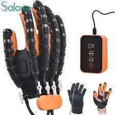 Rehabilitation Robot Glove for Stroke Patient, Hand Stroke Recovery Equipment with Portable Belt, USB Chargeable Fingers Strength Training Device for Hemiplegia, Adjustable Speed and Strength