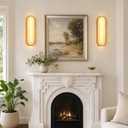 ylinksee Alabaster Wall Sconce Set of 2, 19.2in Modern Marble Sconce, Gold