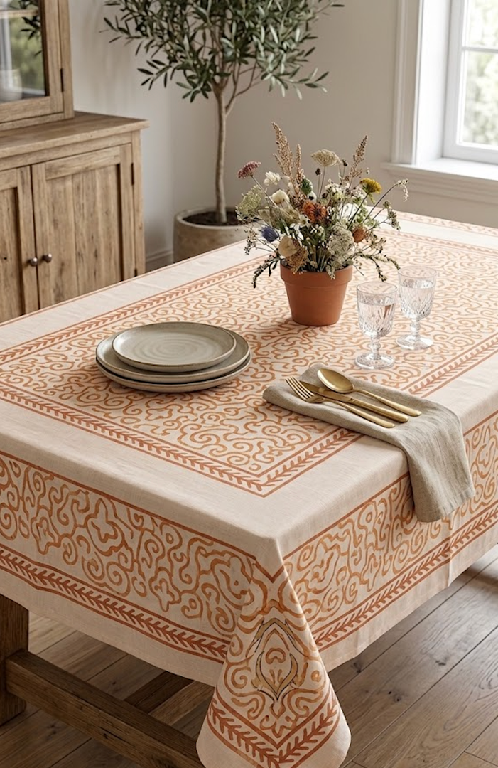 Decorative Rectangle Table Cover
 64x80 inches
