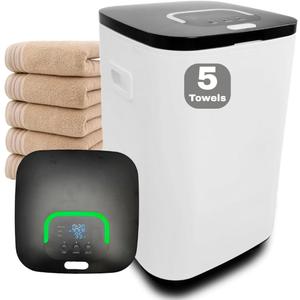 DiAroma Luxury Towel Warmer Bucket for Bathroom  Extra Large 26L Heated Towel Warmer for Bath Towels, Robes & Blankets, Spa Experience at Home, Fast Heating, Auto Timer, Perfect Housewarming Gift