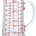 Ackers Glass Measuring Cup 5 Oz/150ml Shot Glass Measuring Cup with V-Spout,Insulated handle