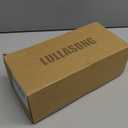 LULLASONG Women's Kitten Heels Sandals Flip Flops Low Heels Slip On Slides 1.8-2 Inch Heeled Square Open Toe Sandals for Women, 9.5