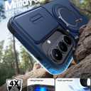 JAME for Samsung Galaxy S26 Case, Ring Holder Stand Kickstand, Slide Camera Cover with Screen Protector, Dual-Layer Shockproof Protective, Magnetic Accessory Friendly Galaxy S26 Phone Case, Blue