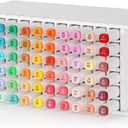 Loghot Marker Storage Organizer Marker Holder 72 Slots Marker Organizer for Desk with Removable Divider Art Marker Rack to Storage Markers Pens Colored Pencils Art Supply (White 72 holes)