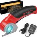 Christmas Stocking Stuffers for Men Gifts, Cardboard Cutter Cordless Electric Scissors, 4V Electric Box Cutter Cardboard Recycling, Rechargeable Carpet Cutter Tool with Self-Sharpen Blade for Plastic (Ruby Red)