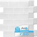 Art3d Peel and Stick Backsplash Tiles 12"x12" White Washed Thicker Design, Self-Adhesive Wall Tile for Kitchen & Bathroom 10 PAck
