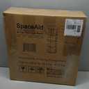 SpaceAid 4 Tier Rotating Bookshelf Tower, Spinning Bookcase Lazy Susan, Revolving 360 Book Shelf Storage Round Carousel, Vertical Rotate Turning Spiral Corner Organizer, Black