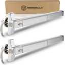 IRONWALLS Panic Bars for Exit Doors With Handle 2-Pack, 27.5" Commercial Push Bar Device With Exterior Lever, Stainless Steel Emergency Bar for 27.5"-41" Doors