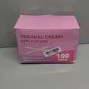100 PACK Disposable Vaginal Suppository Applicator for Women, Fits Most Lubricants Creams Gels Pills Tablet Suppositories, Threaded End, Soft & Small Tip, with Dosage Markings, Individually Wrapped