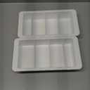 Deep Drawer Organizer, Expandable Storage Trays with Adjustable Dividers, Collapsible & Stackable for Kitchen, Bathroom, Office, Makeup - 2 Pack, White