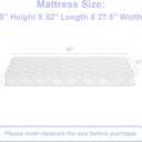 52x27.5 Premium Mattress, NOT for Twin/Twin XL/Full Size Bed,100% Knitted Fabric, 5" Thick Firm Soft High Density Foam Mattress, Odorless and Steady, Edge Reinforced, Pure White
