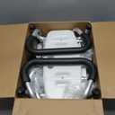 Swivel Shower Chair: 400 lbs Heavy Duty Shower Chair for Elderly Disabled Injured - Height Adjustable Shower Stool with Arms & Back - Non-Slip Rotating Shower Bench Seat for Tubs (Dark Blue)