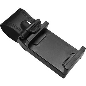 Car Steering Wheel Phone Holder, Portable No-Hands Smartphone Mount Clip, Adjustable Cellphone Stand Clamp, Universal Automobile Cell Phone Cradle for Most Devices (Black)