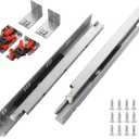 6 Pairs of 21 Inch Undermount Soft Close Drawer Slides Full Extension Concealed Drawer Rails with Mounting Screws,3D Locking Device and Brackets