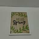Hanging Wooden Sign with Saying Hello Spring Rustic Wooden Wall Art Signs Encouragement Gifts Garden Signs for Bedroom Living Room Office Home Wall Decor 12 x 18 Inch