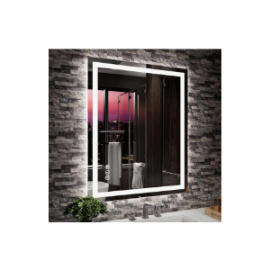 Amorho LED Mirror for Bathroom 24" X30" with Front Light and Backlit, Stepless Dimmable, Shatter-Proof, Memory, 3 Colors, Wall Mount (Horizontal/Vertical)