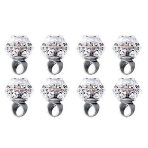 Konsait Flashing Led Light up Rings Bachelorette Party Favors Toys Grow in The Dark Party Suppiles Diamond Bling Rings for Birthday Weddings Bridal Shower Decorations (8pcs)