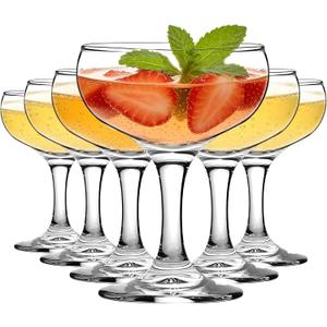 Set of 6 Margarita Martini Glasses, 5.07oz Cocktail Glasses, Mini Drinkware Set for Martinis Cocktails and Mixed Drinks