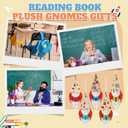 20 Sets Christmas Book Lovers Ornaments Book Club Gifts Reading Gnome Hanging Ornaments Swedish Gnome Xmas Tree Hanging Decorations for Bookworm Teacher Librarian Bookish Coworker