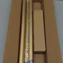 Gold Curtain Rods for Windows 48 to 84 Inches Adjustable Decorative 1 Inch Diameter Single Window Curtain Rod Set with Classic Finials, Gold Finishing (28"-88")