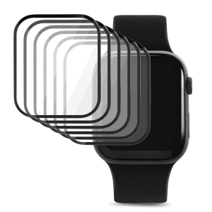 Acrylic 45mm Watch Screen Protector Compatible with Apple Watch Series 7/8 45mm, with 6 Installation Kits - 6 Pack - Smartwatch Screen Protectors
