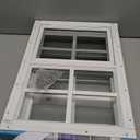 2 Pack Shed Window 12"X18" White Flush Mount Household Windows with Tempered Glass and Fiberglass Screen for Shed Chicken Coop Playhouse and Garage