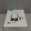 USB Headset with Microphone for PC, Computer Headset with Mic, Wired Headset with USB-A & Type-C, Mute, In-Line Controls Call Center Headphone for Work PC Laptop Office Phone Meeting Zoom Skype