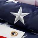 American Flag 4 x 6ft, American Flags for Outside 100% Polyester Long Lasting, Heavy Duty US Flag with Embroidered Stars, Sewn Stripes, Brass Grommets, High Wind Proof USA Flags for Outdoor
