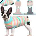 Kuoser Recovery Suit for Dogs Cats After Surgery, Professional Pet Recovery Shirt Dog Abdominal Wounds Bandages, Substitute E-Collar & Cone,Prevent Licking Dog Onesies Pet Surgery Recovery Suit (Small (Back:11.4-13.4'', Weight:7-15 LB))