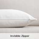 Set of 2 Farmhouse Cotton Throw Pillow Covers 18x18 Decorative Rustic Pillow Case Olive Green and White Square Cushion Case for Sofa Couch Bed Modern Faux Leather Pillowcase