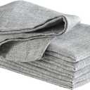 Laura Ashley Harper Luxuriously Smooth Fabric Napkins for Formal or Casual Dining, Holiday, Banquet, Wedding or Party, Set of 6 Napkins, Ash Gray