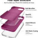 OTOFLY Designed for iPhone 16e Case,[12FT Military-Grade Protection] Silicone Shockproof Slim Cover Women Men 16e Phone Case 6.1 inch, Violet Red