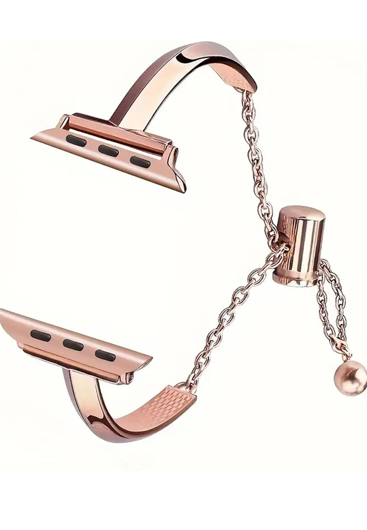 Metal Watch Band Compatible with Apple Watch Bands for Women Adjustable Designer Metal Slim Starlight Bracelet Band Replacement Strap