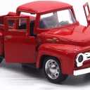 Vintage Truck Decor,Pickup Metal Vehicle for Farmhouse Mini Trucks Adornment Home/Table/Desk Xmas Ornaments Festivals Truck Valentine's Day Christmas Decorations (Red)