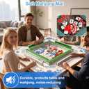 Shipped Rolled Mahjong Mat, 33 Inch, 3mm Thick Non-Slip Rubber Mahjong Mats